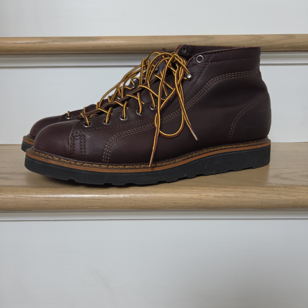 Men’s Dark Brown Leather Work Boot - Picture 3 of 8